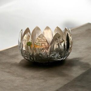 Reed & Barton Silver plate Lotus Lily dish bowl vintage